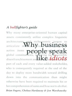 cover image of Why Business People Speak Like Idiots